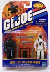 Hasbro 2001 GI Joe RAH Collection Snake-Eyes & Storm Shadow 3.75